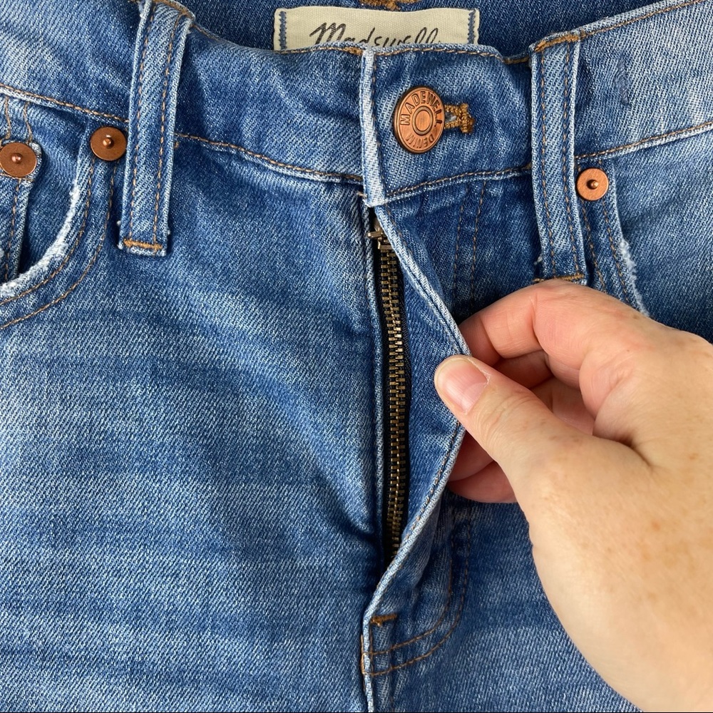 Madewell High-Rise Denim Mid-Length Shorts Size 25 L0367 - Picture 4 of 10